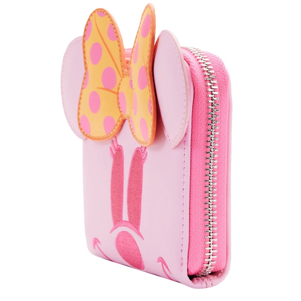 Loungefly Disney Pastel Ghost Minnie Glow in the Dark Ziparound Wallet - Picture 2 of 4
